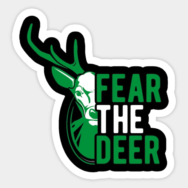 Basketball Milwaukee Fear Deer Hunting Sports Lovers Fans Wisconsin Basket Sticker by andreperez87